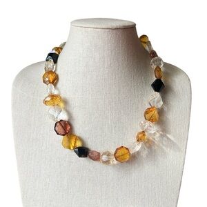 Multicolor Faceted Chunky Beaded Necklace